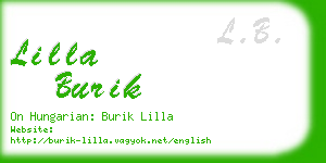 lilla burik business card